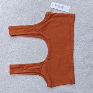 NWT ARQ Wide Strap Bra Medium Orange